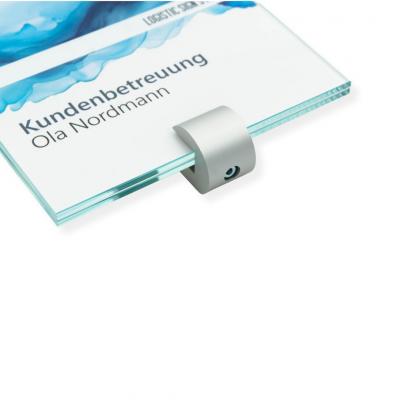 Tuerschild Vitrum C von Logistic Sign System Glasschild für Büro Beschilderung 150 150 mm